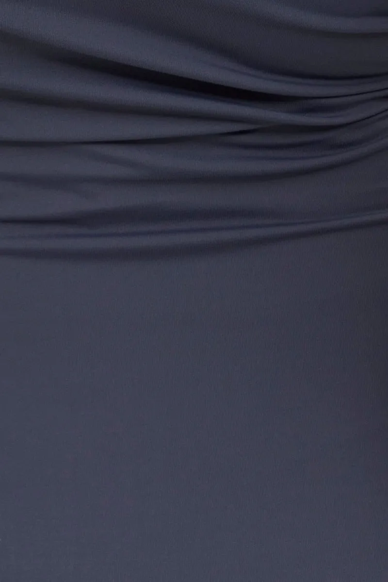Grey Strapless Dress And Bolero Set Nylon