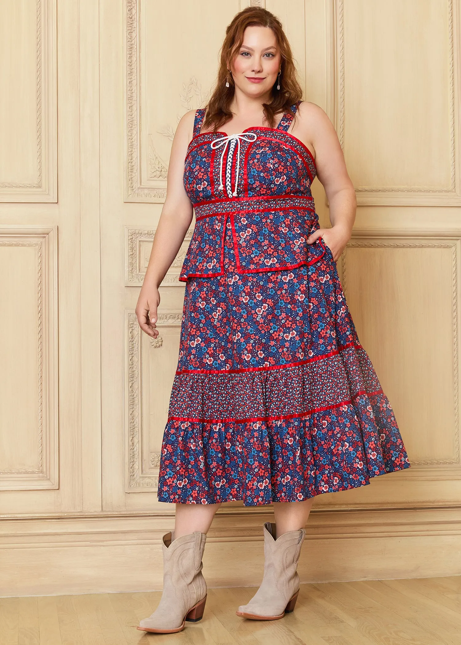 GUNNE SAX for ModCloth Grace Peplum Midi Dress