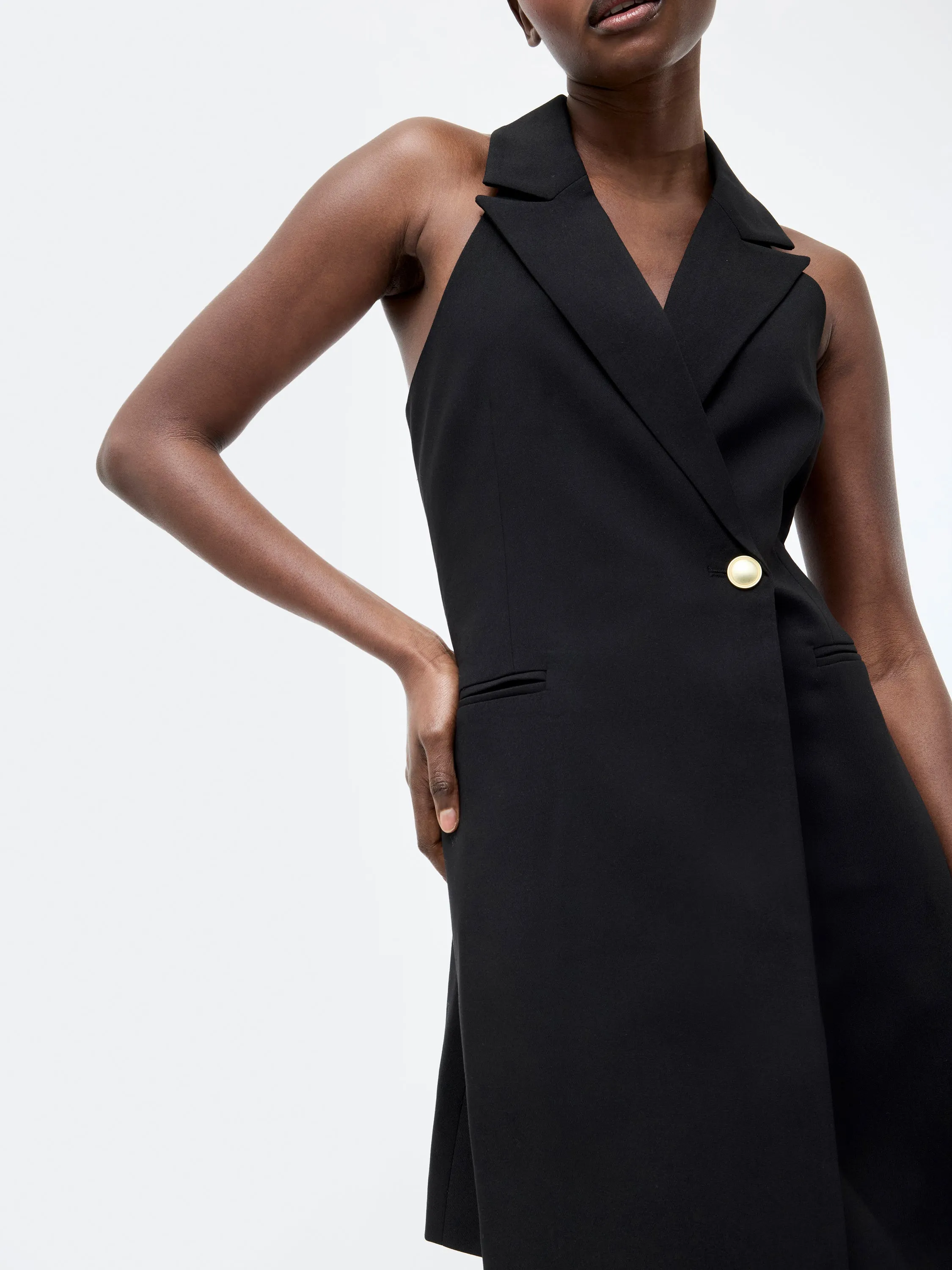 Halter Blazer Dress