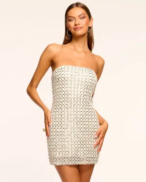 Harper Beaded Strapless Mini Dress