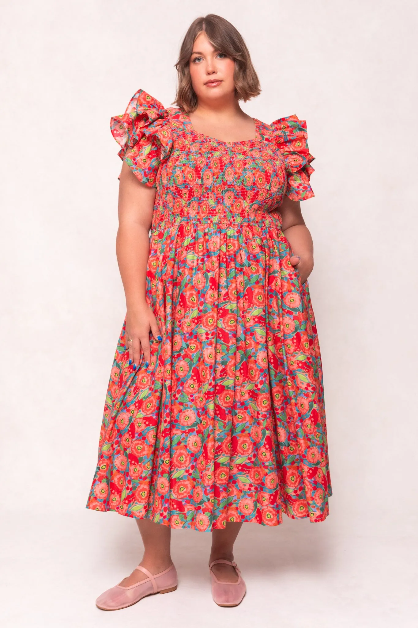 Hattie Dress in Poppy