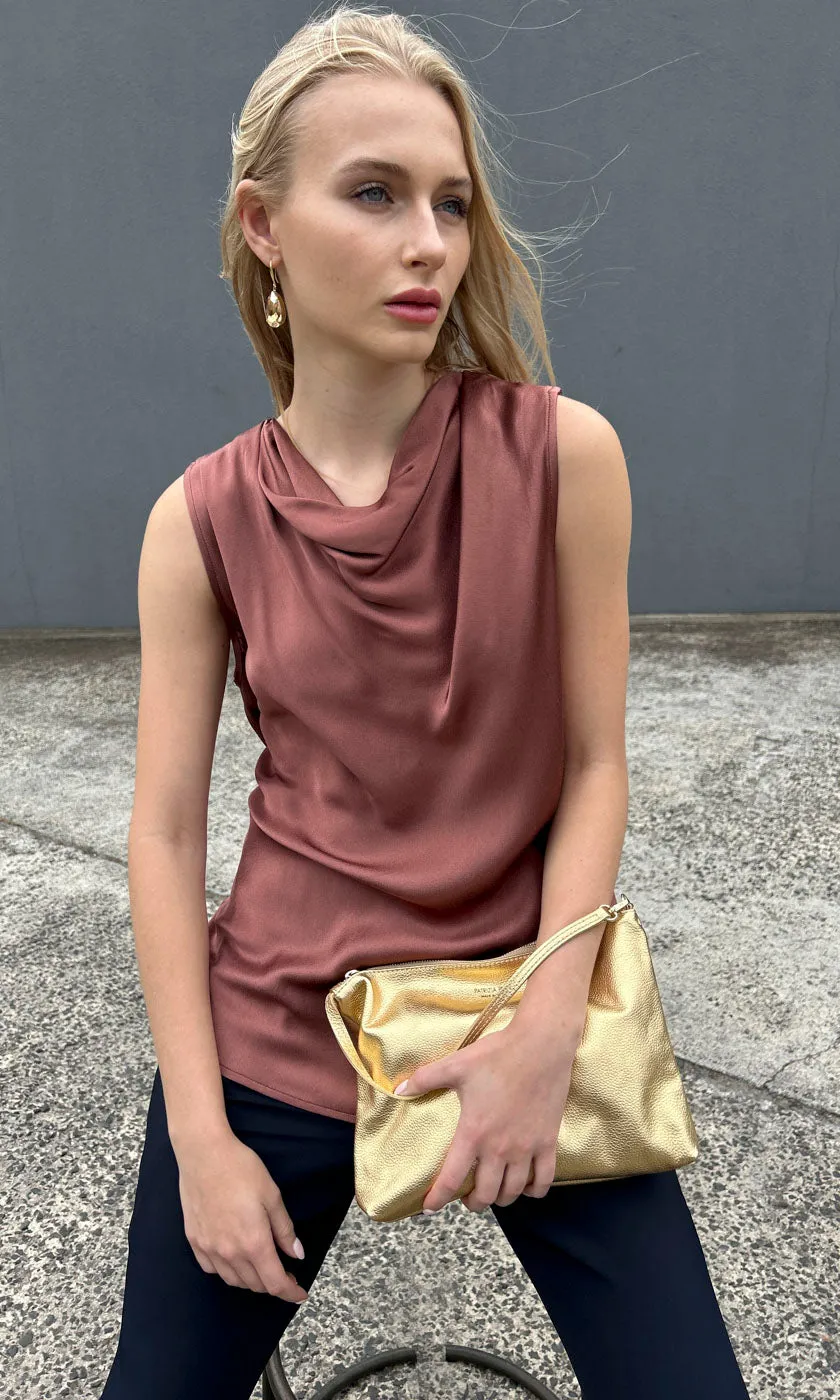 Hoss Solange Cowl Neck Top - Plum