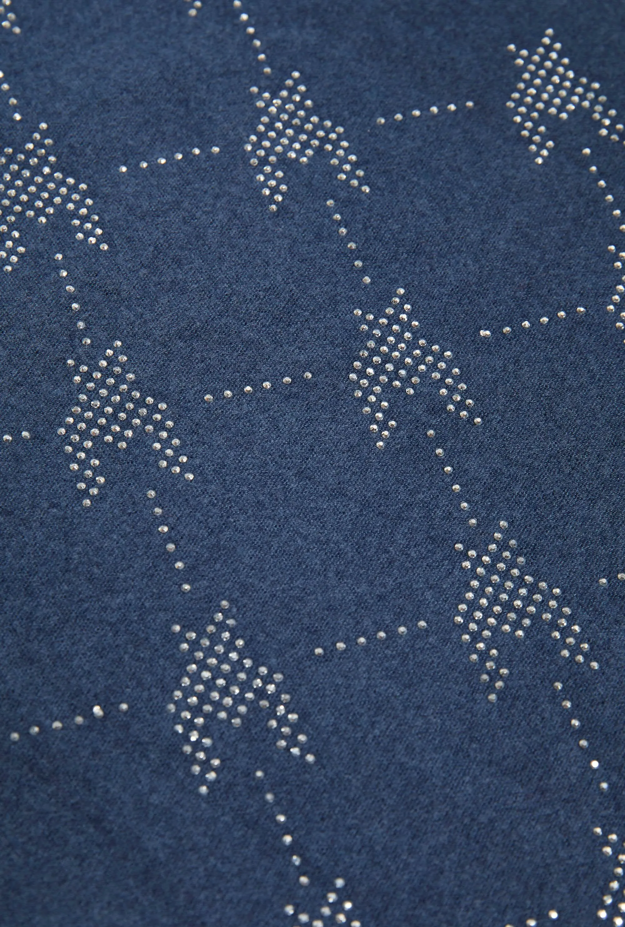 Houndstooth Navy Scarf