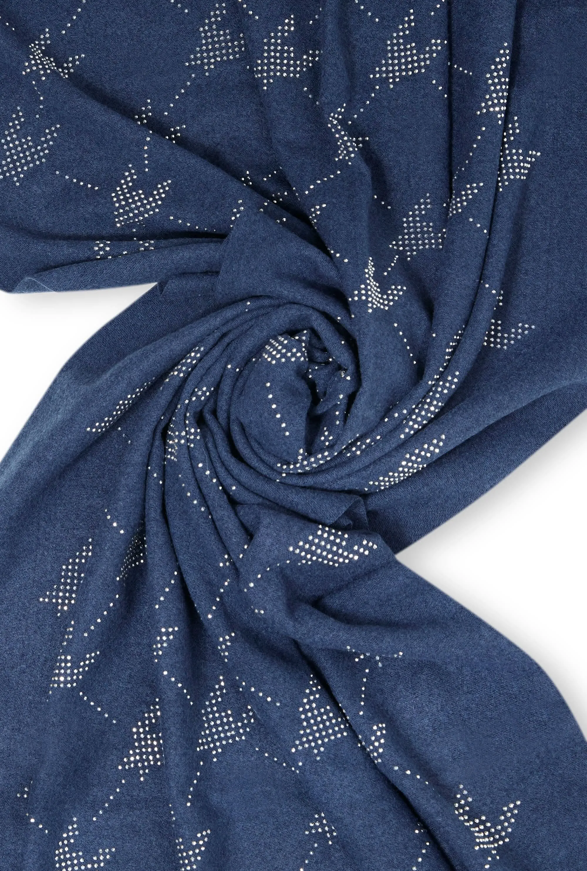 Houndstooth Navy Scarf
