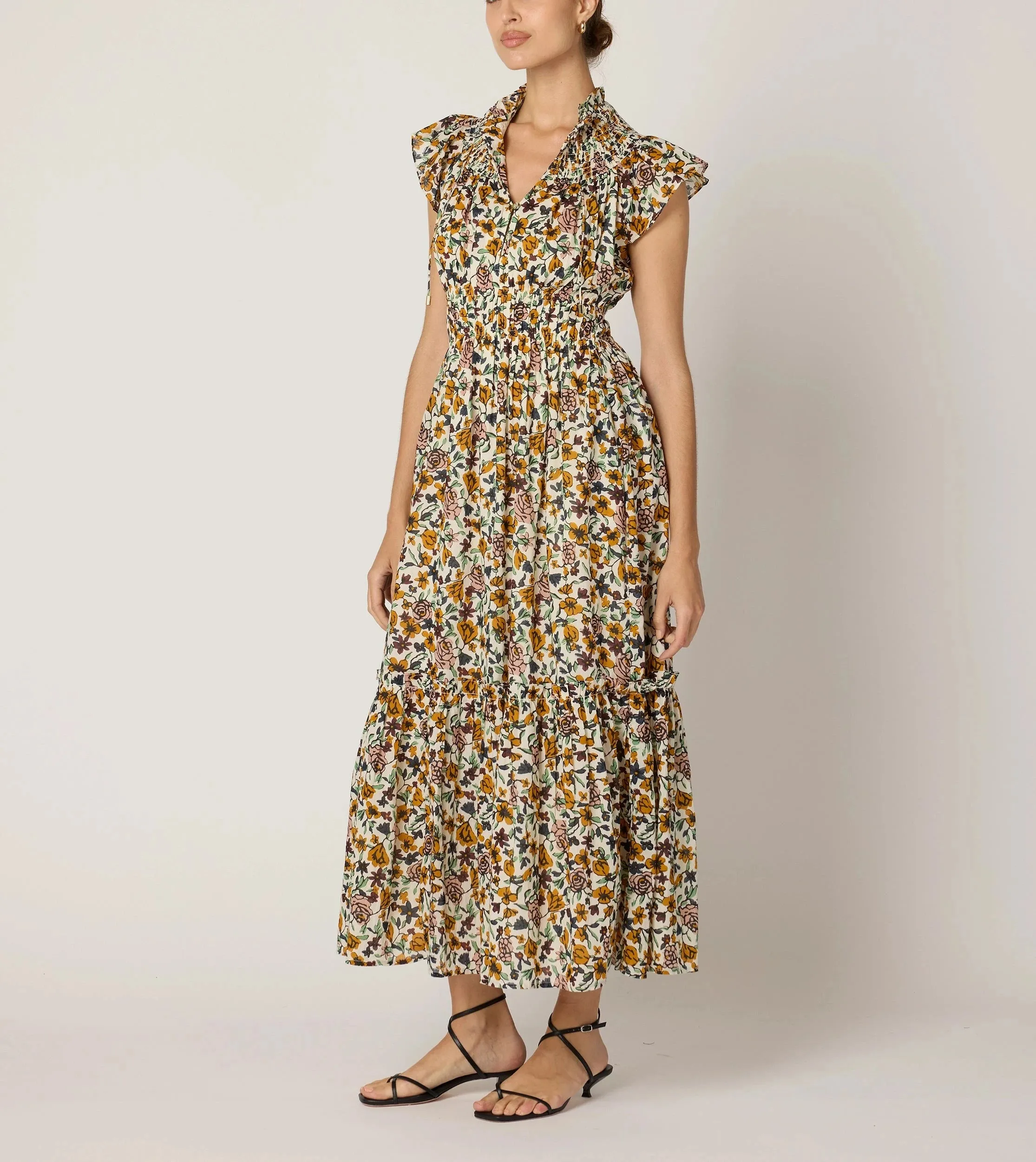 Indira Ankle Dress | Wild Cosmos