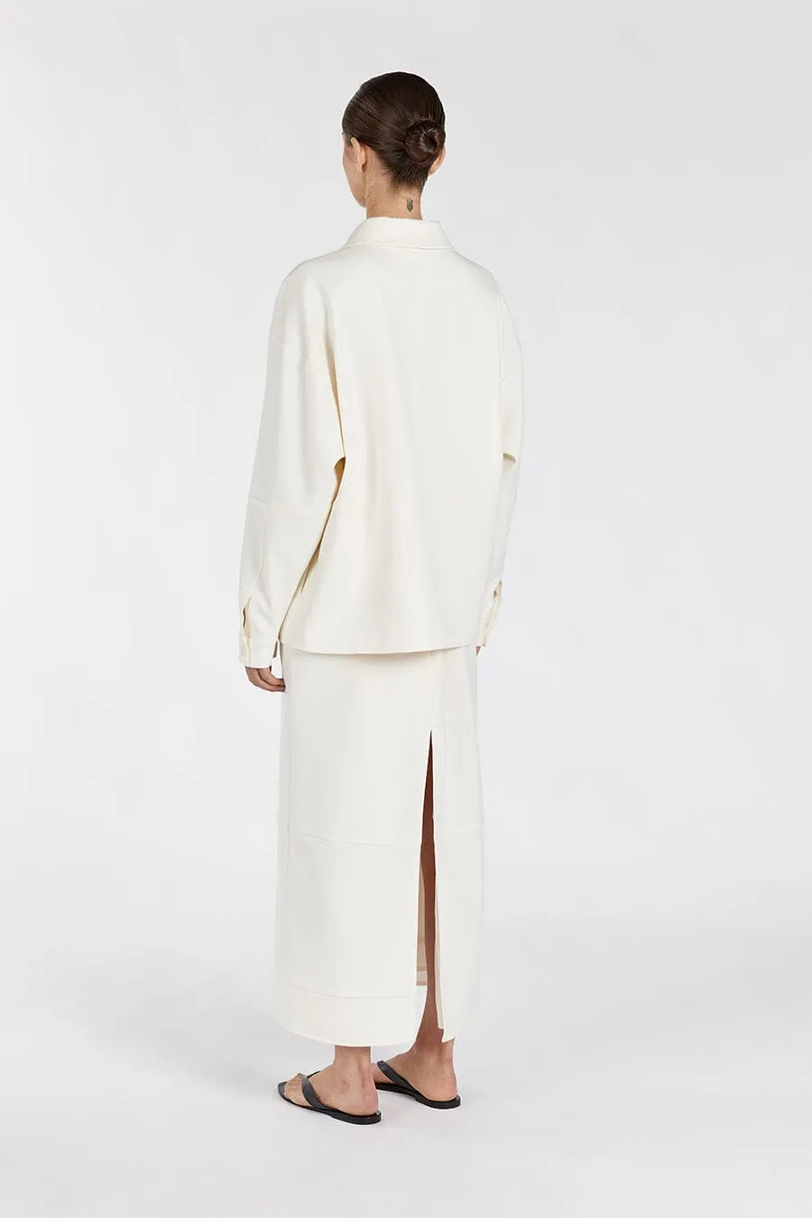 JAC CREAM MIDI SKIRT