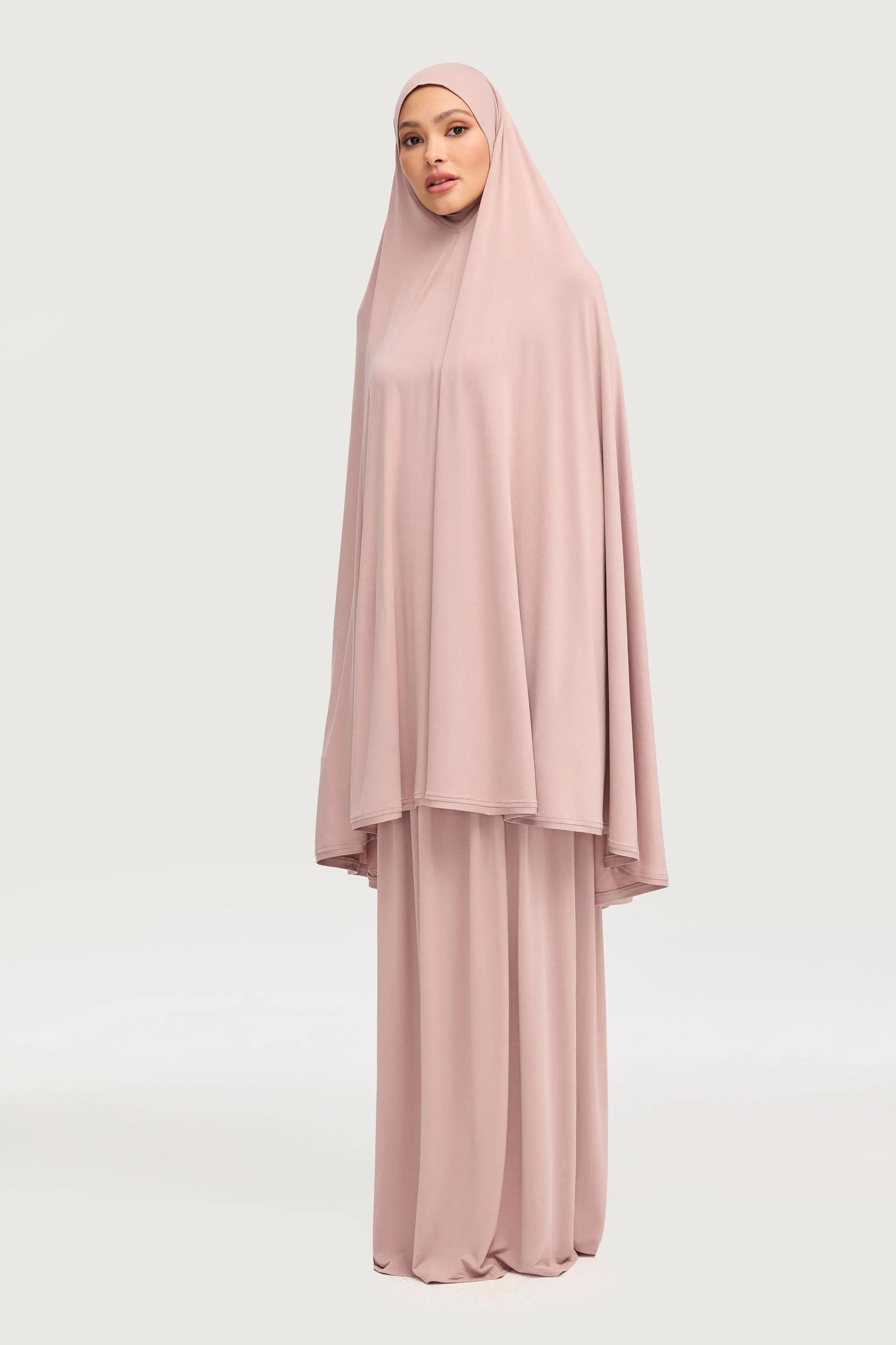 Jersey Cupro Two Piece Prayer Set - Dusty Mauve