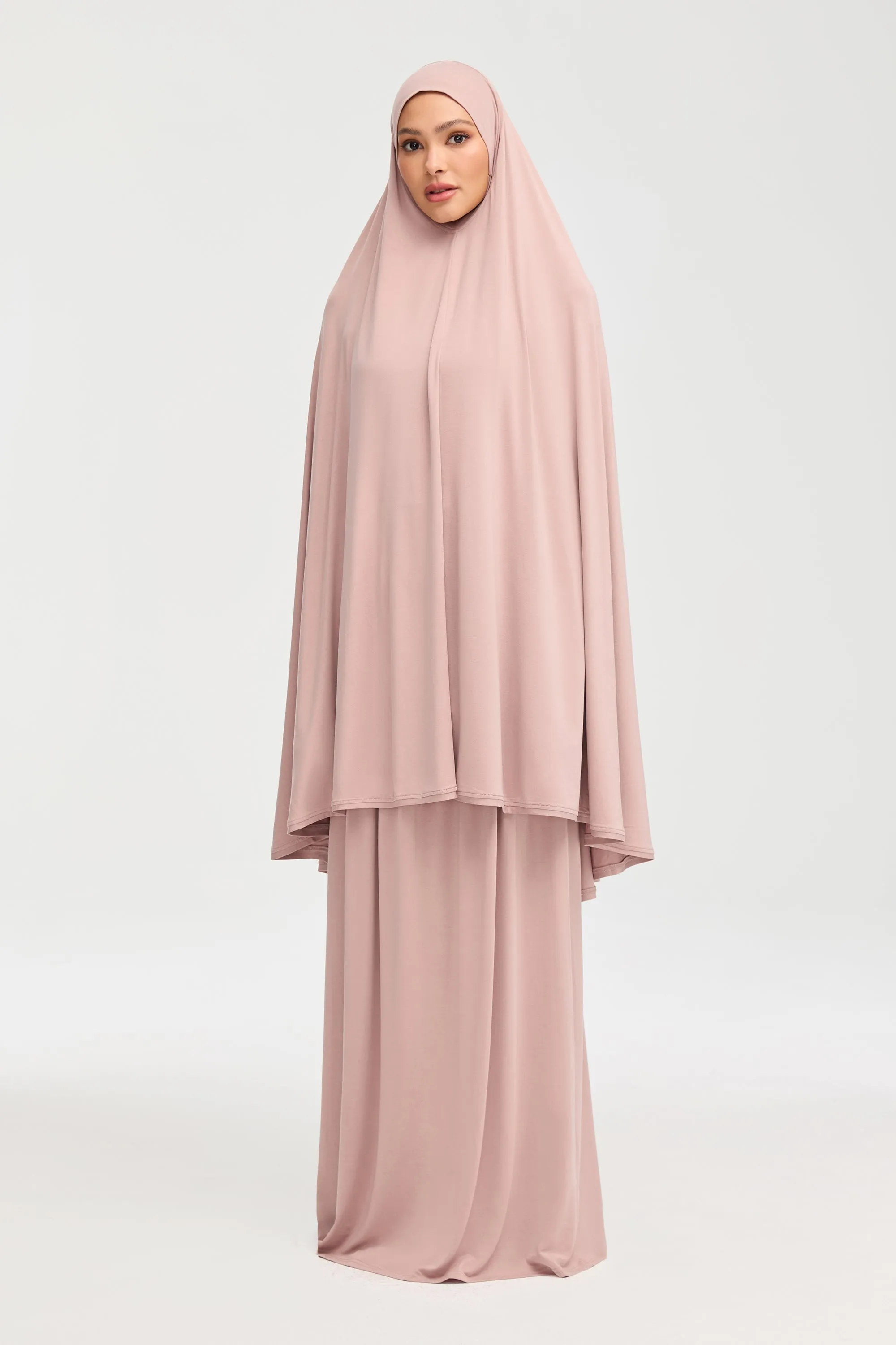 Jersey Cupro Two Piece Prayer Set - Dusty Mauve