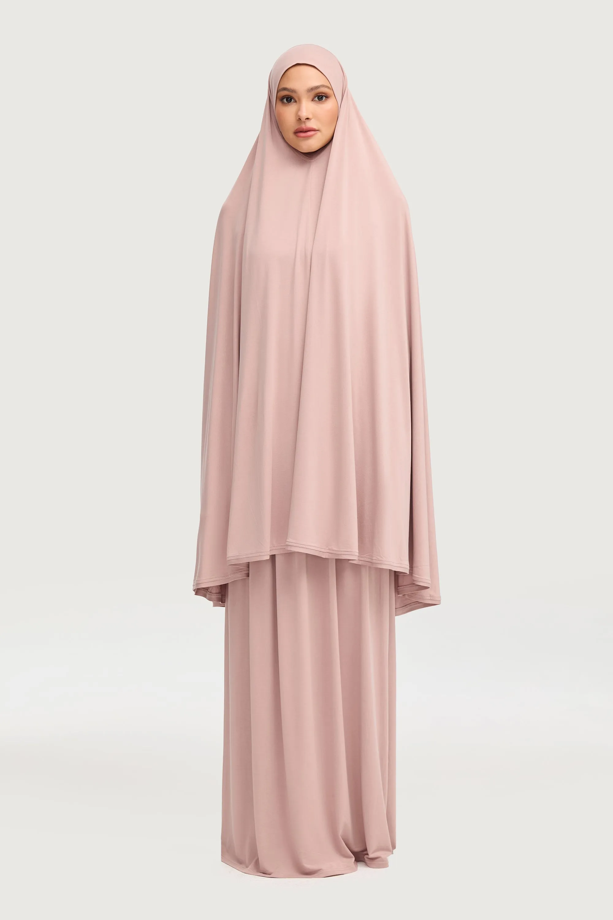 Jersey Cupro Two Piece Prayer Set - Dusty Mauve