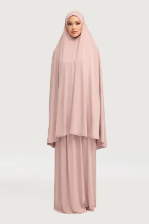 Jersey Cupro Two Piece Prayer Set - Dusty Mauve