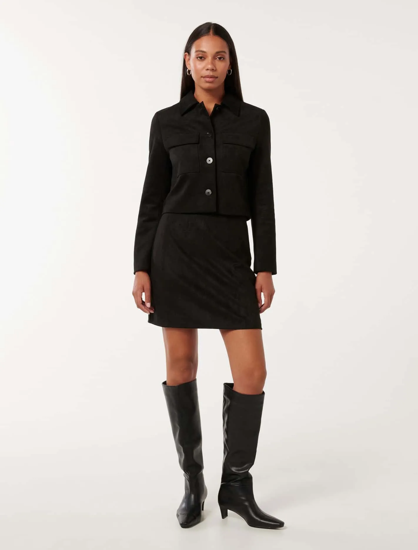 Joslyn Vegan Suede Mini Skirt