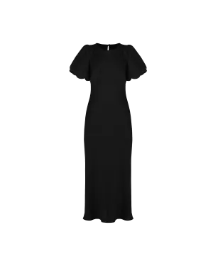 KENDALL SATIN DRESS BLACK