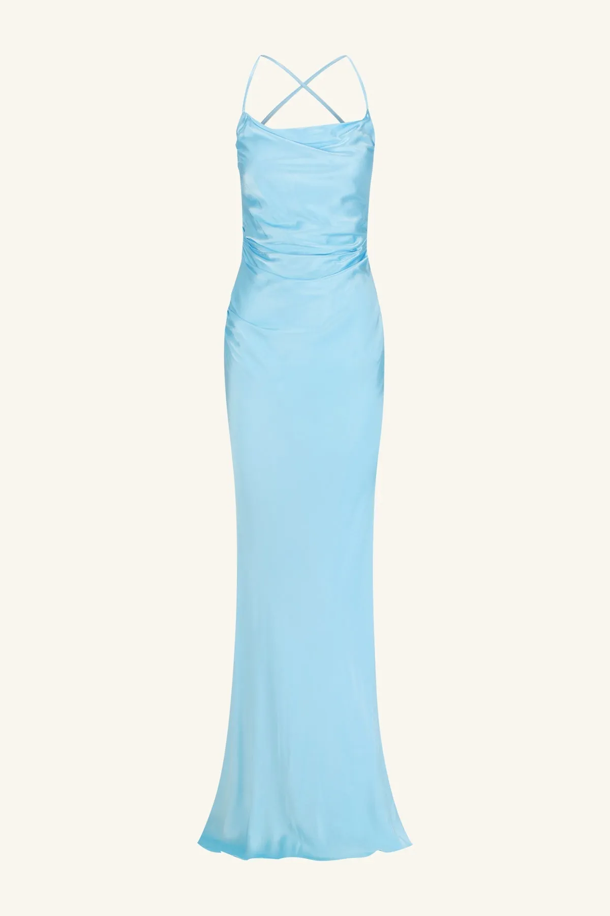 LA LUNE LACE BACK MAXI DRESS - ICEBERG BLUE