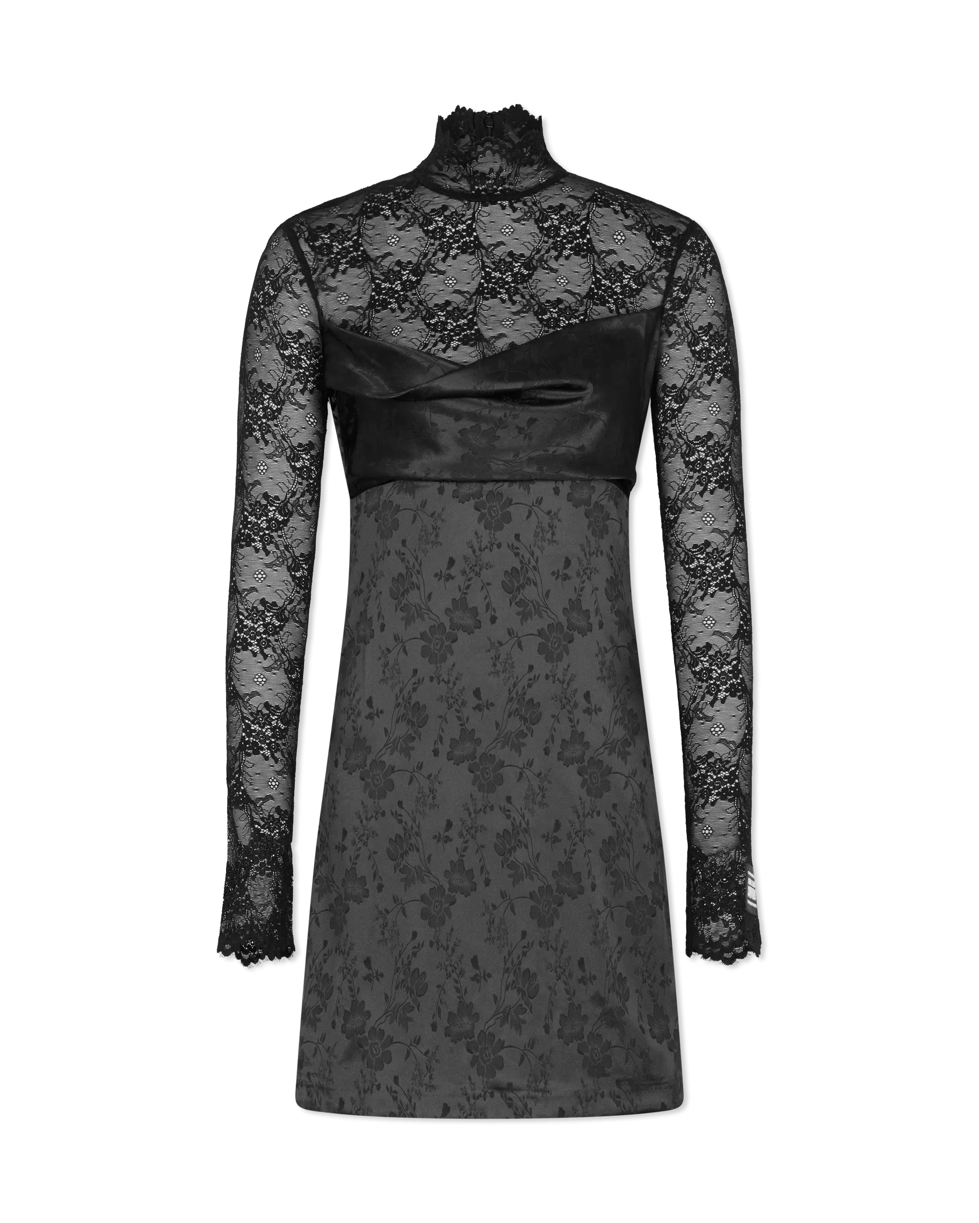 Lace Flowers Mini Dress