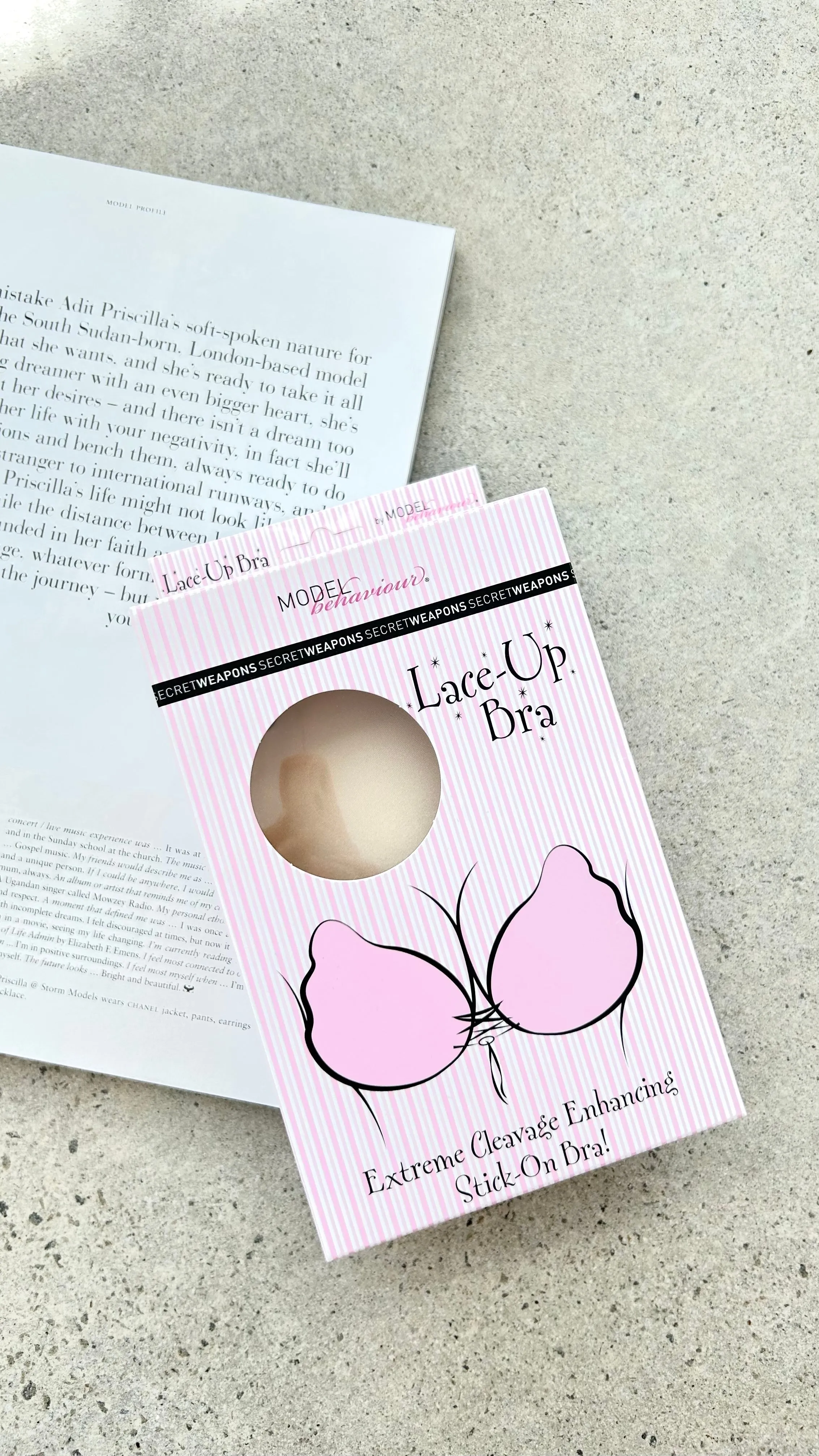 Lace Up Bra - Nude