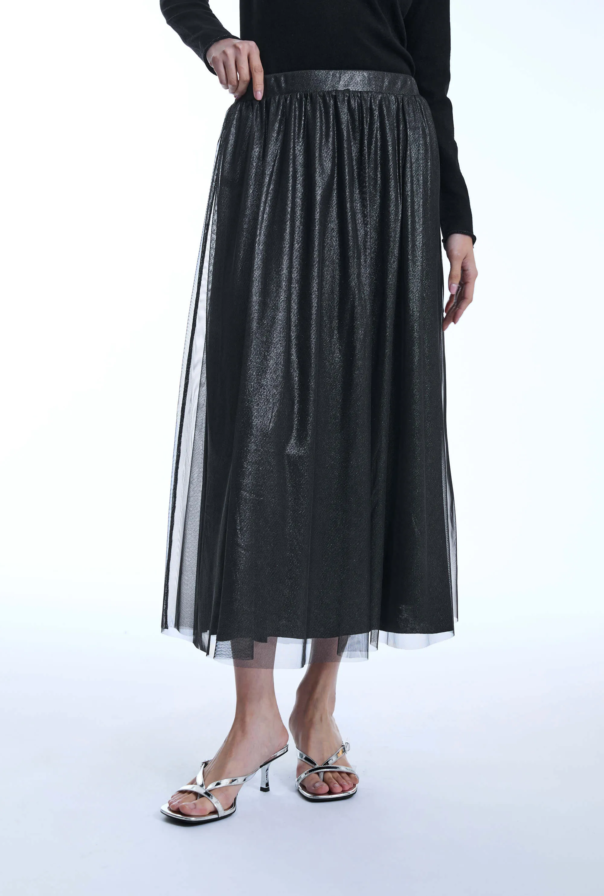 Laminated Tulle Skirt
