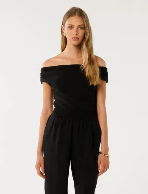 Layla Crepe Bardot Top