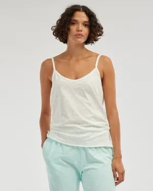 Lise Raw Hem Singlet - White