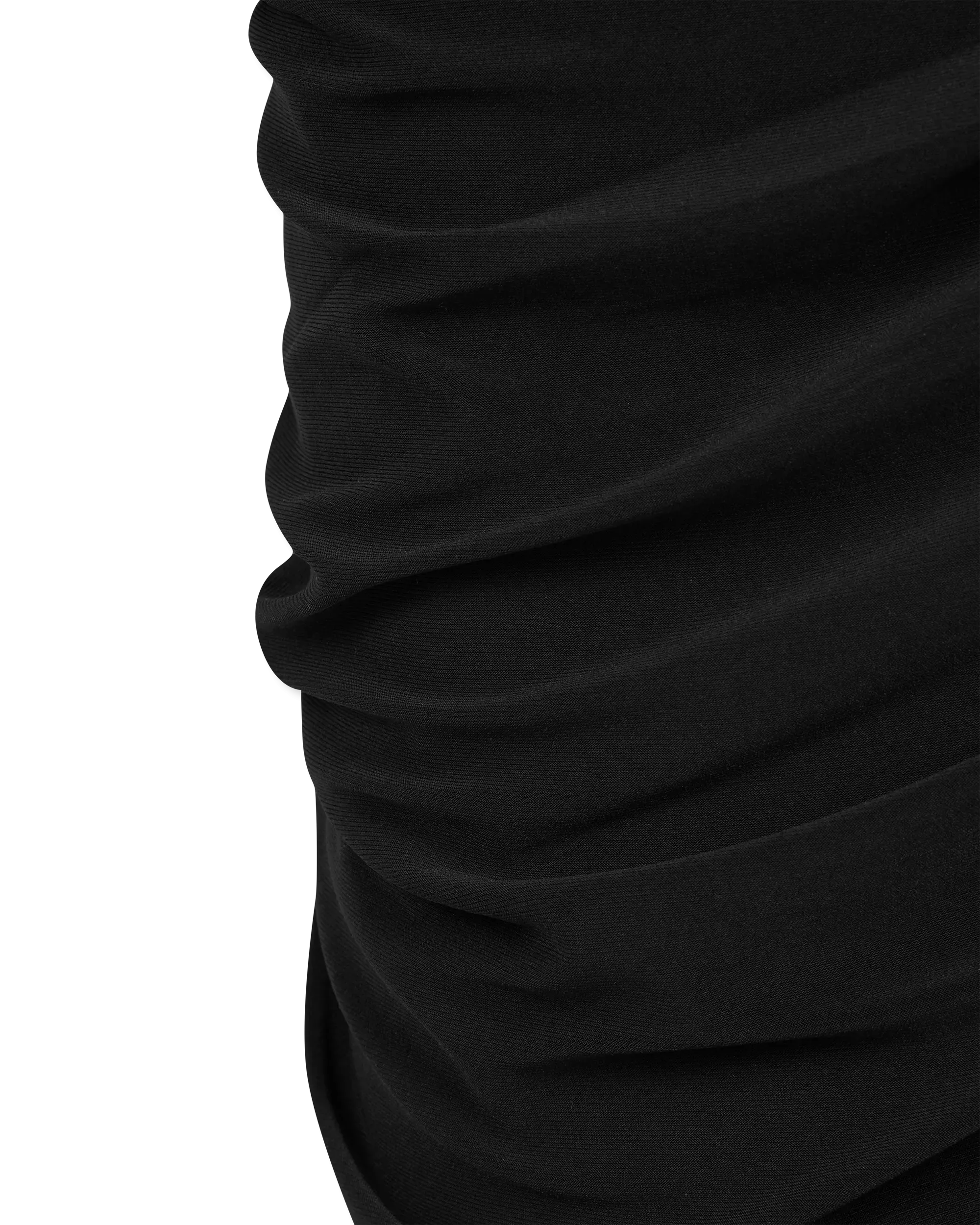 L/S Turtleneck Side Drape Midcalf Dress