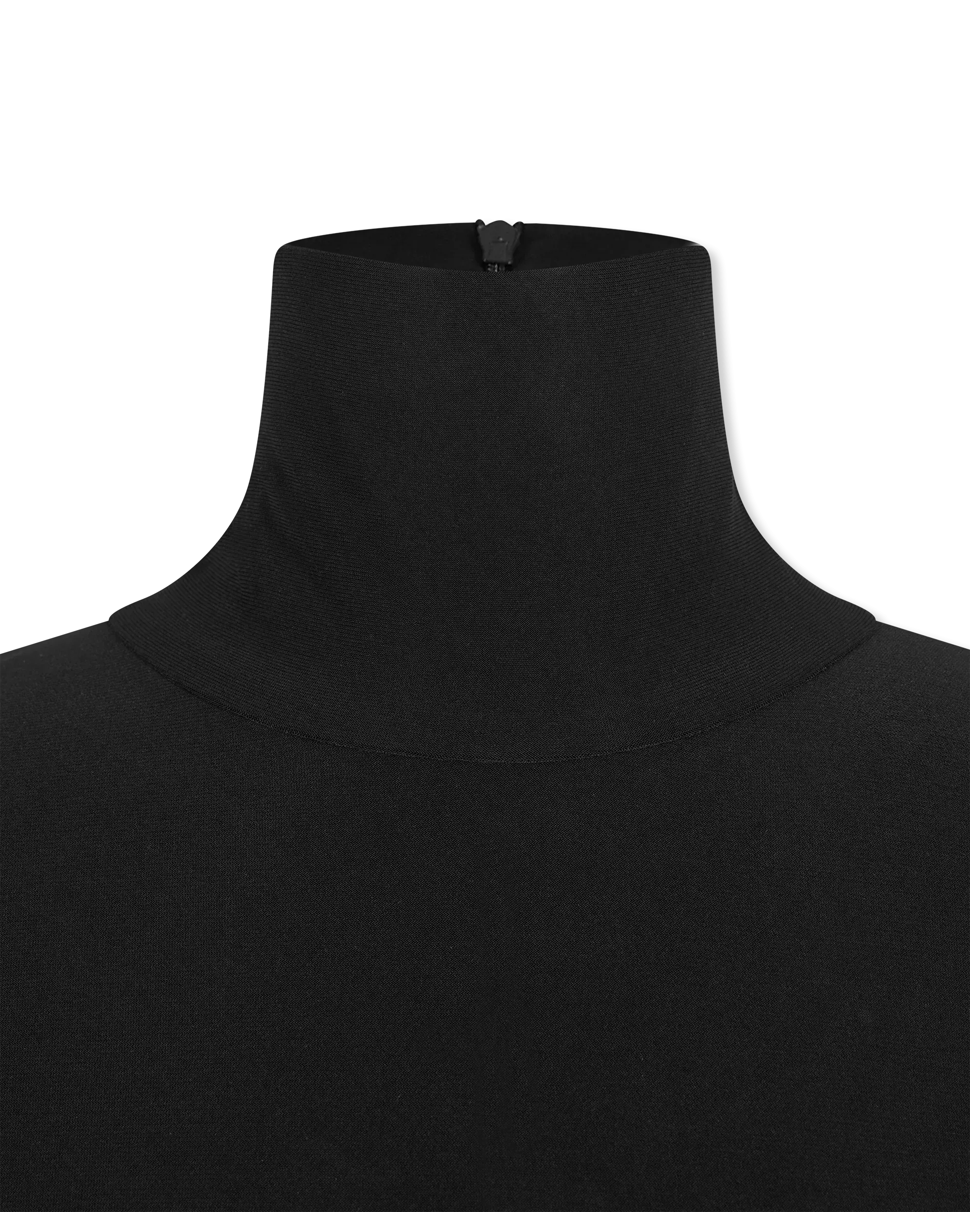 L/S Turtleneck Side Drape Midcalf Dress