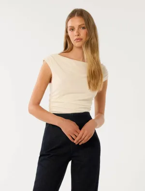 Luna Tipped Shoulder Mesh Top