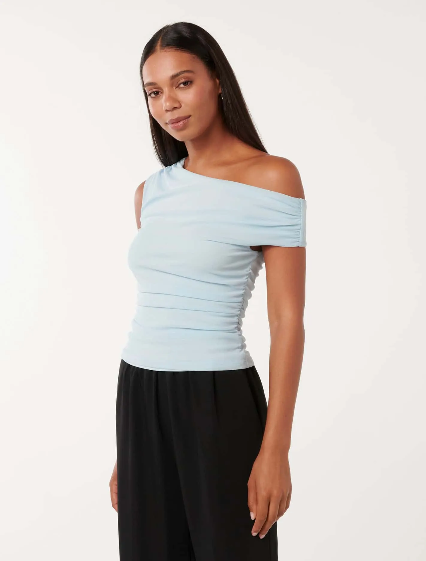 Luna Tipped Shoulder Mesh Top