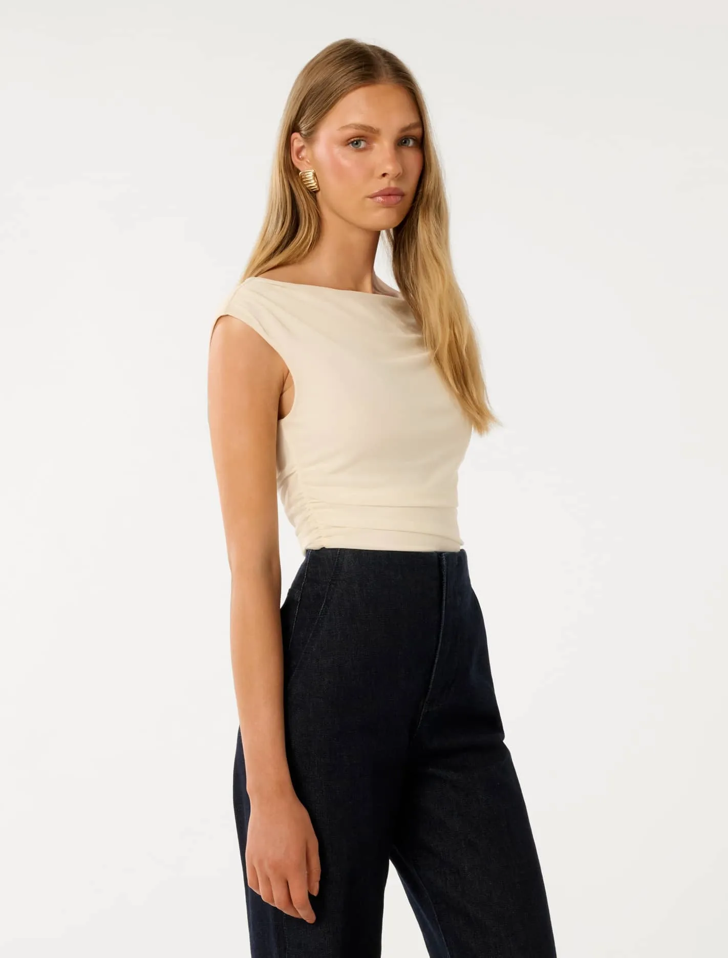 Luna Tipped Shoulder Mesh Top