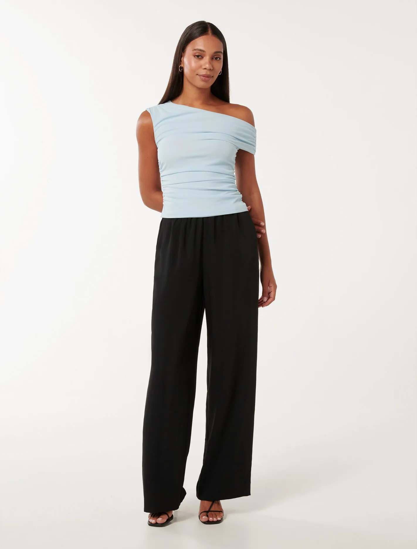 Luna Tipped Shoulder Mesh Top
