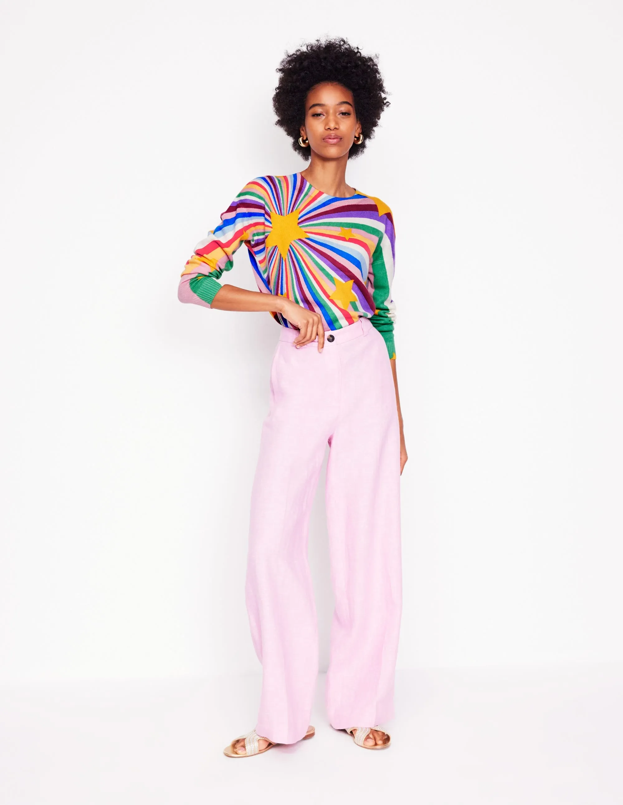 Lydia Cashmere Jumper-Multi. Supernova
