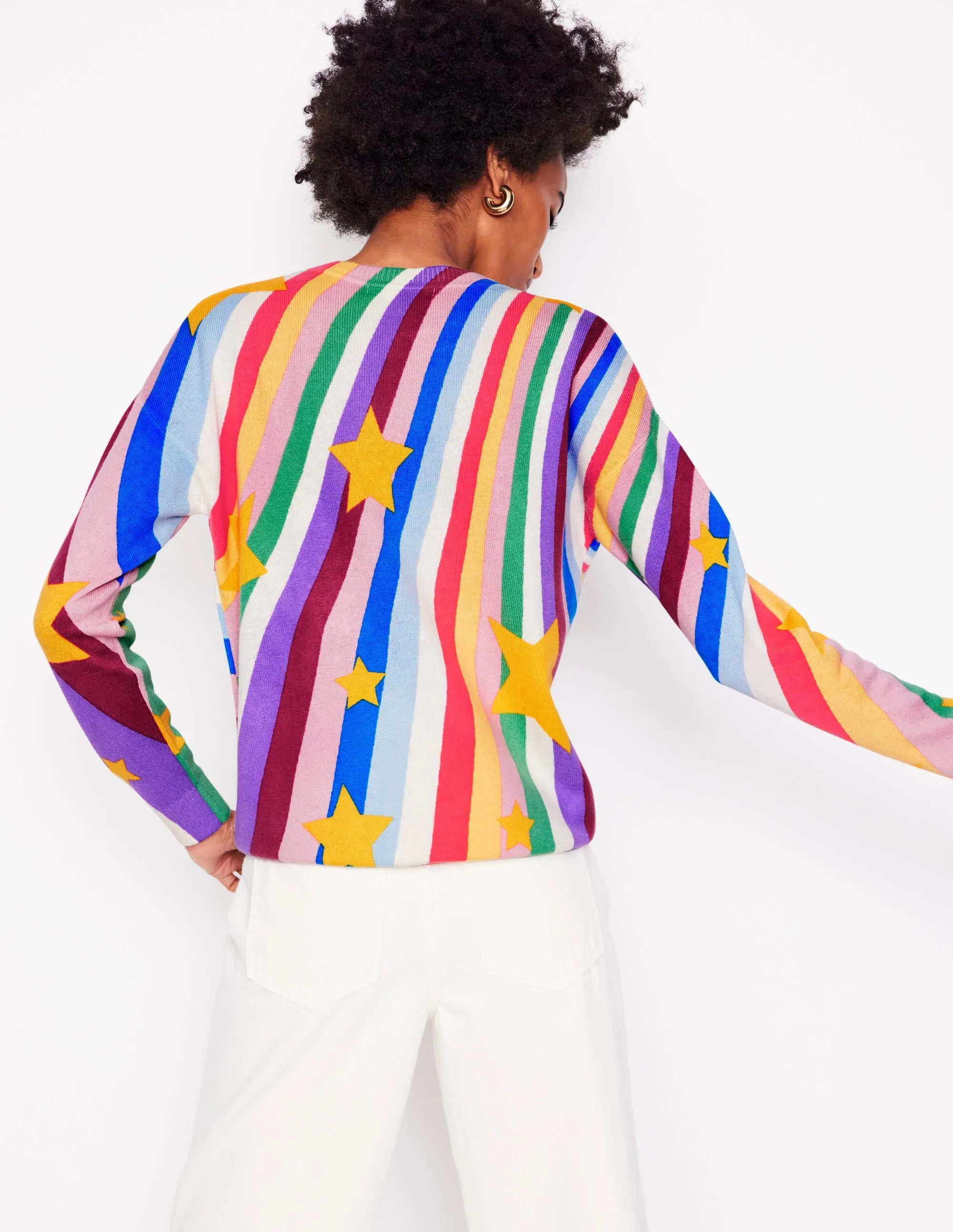 Lydia Cashmere Jumper-Multi. Supernova