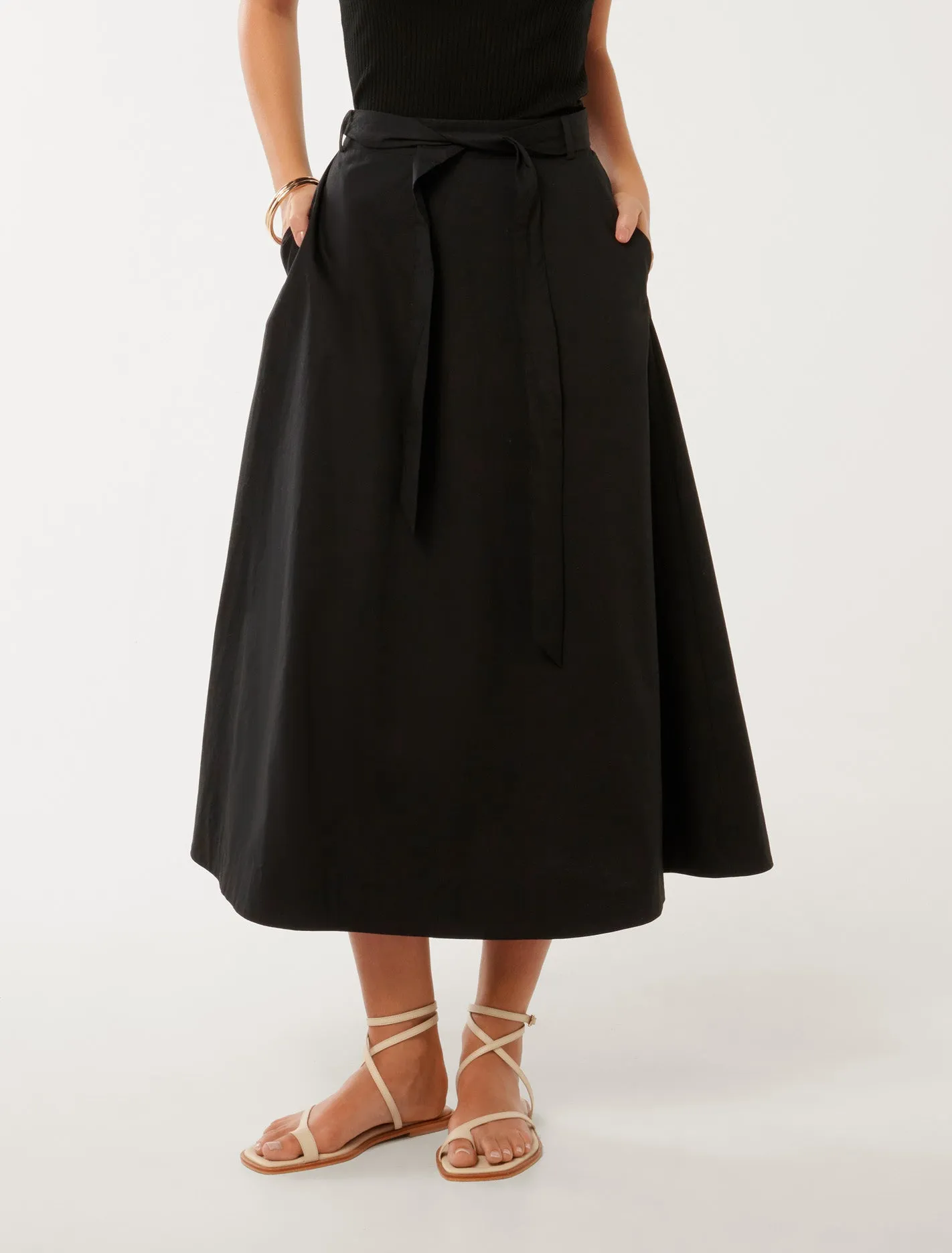 Madeleine Belted Midi Skirt