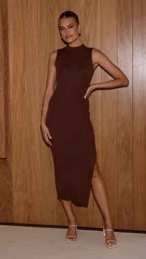 Mae Knit Dress - Chocolate