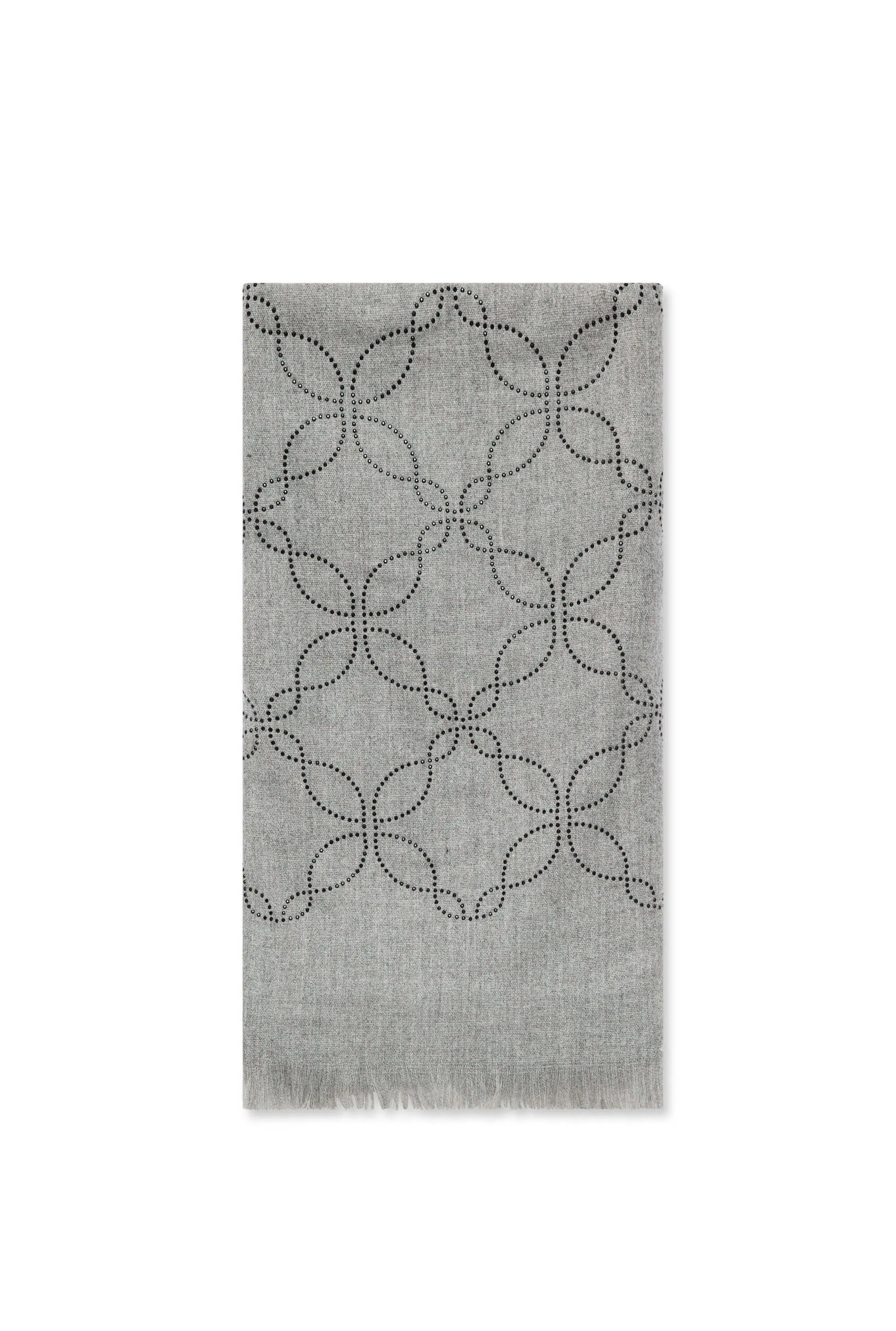 Mandala Pale Grey Scarf