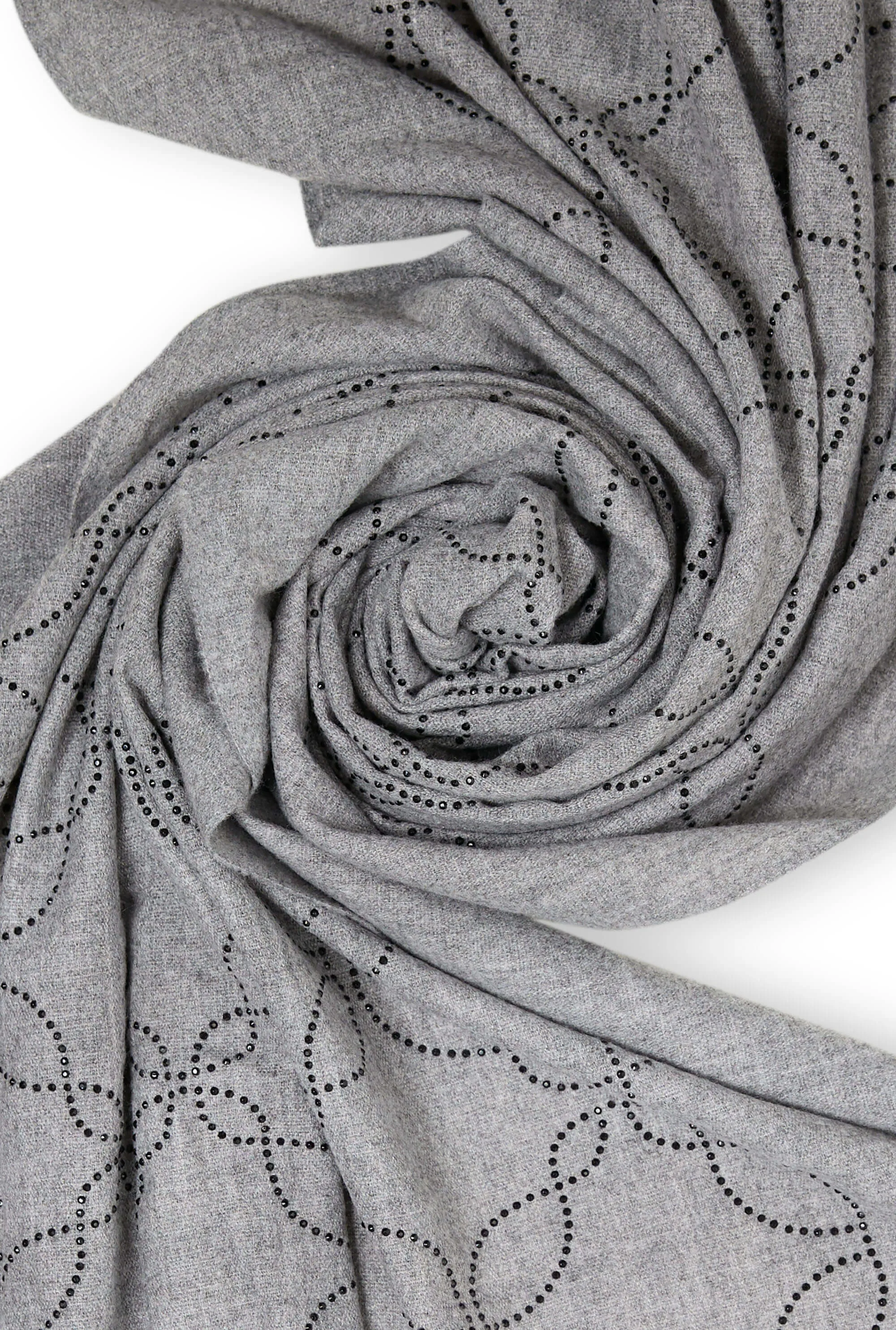 Mandala Pale Grey Scarf