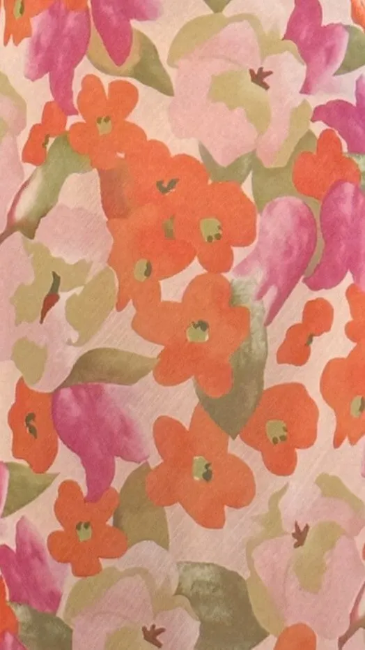Margie Midi Dress - Orange Floral