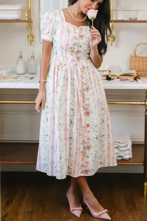 Maybelle Dress in Floral Stripes - FINAL SALE