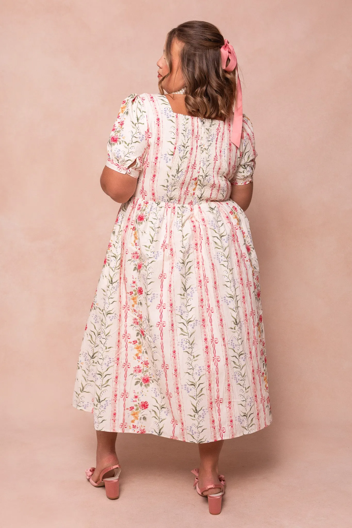 Maybelle Dress in Floral Stripes - FINAL SALE