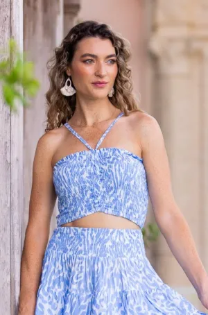 McKenna Set Top / Periwinkle Zebra