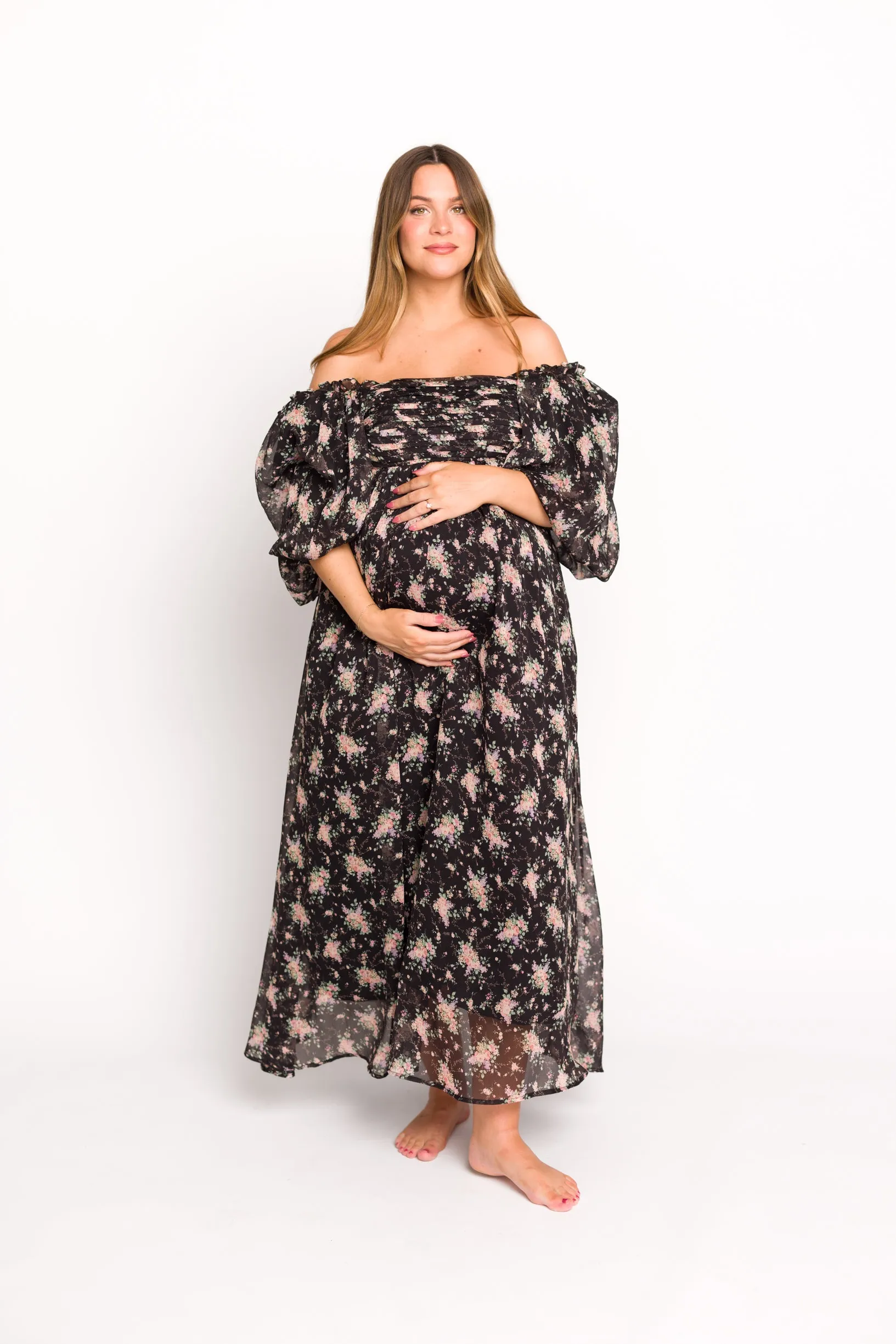 Melody Maxi Dress in Black - Bump Friendly & Inclusive Sizing (S-3XL)