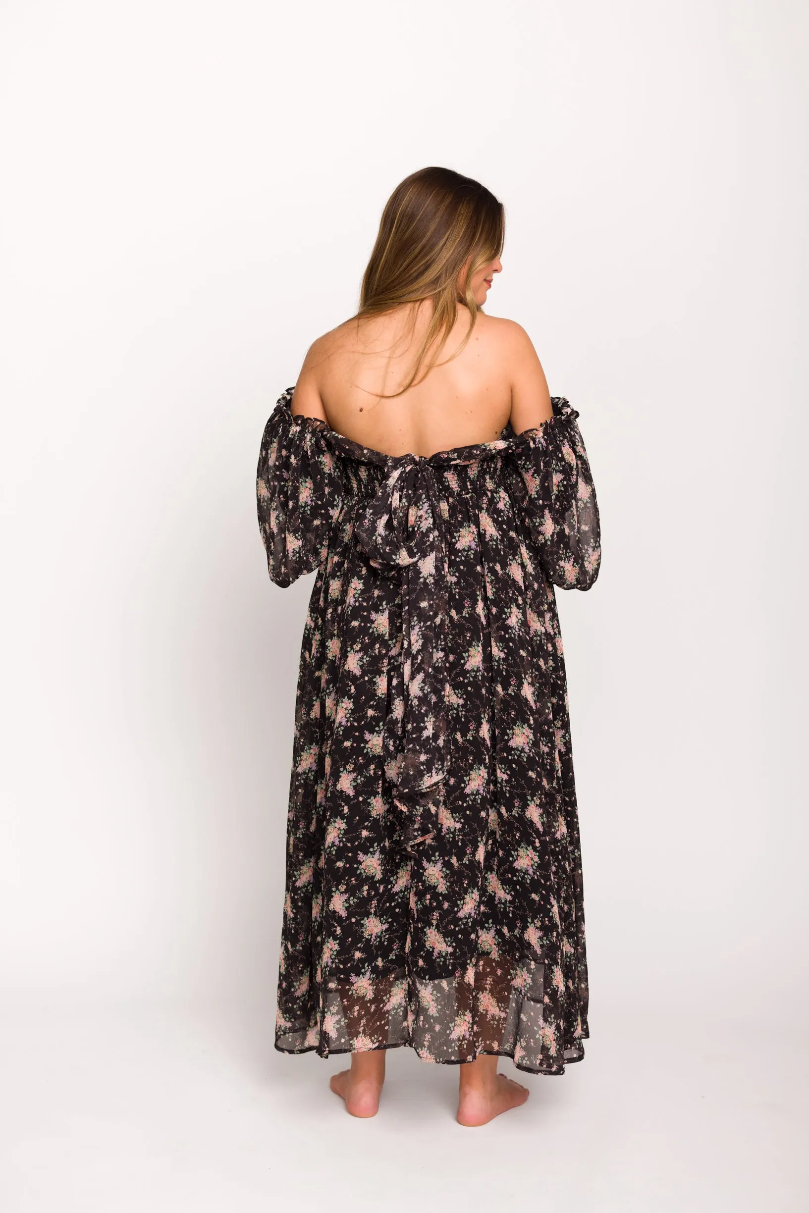 Melody Maxi Dress in Black - Bump Friendly & Inclusive Sizing (S-3XL)