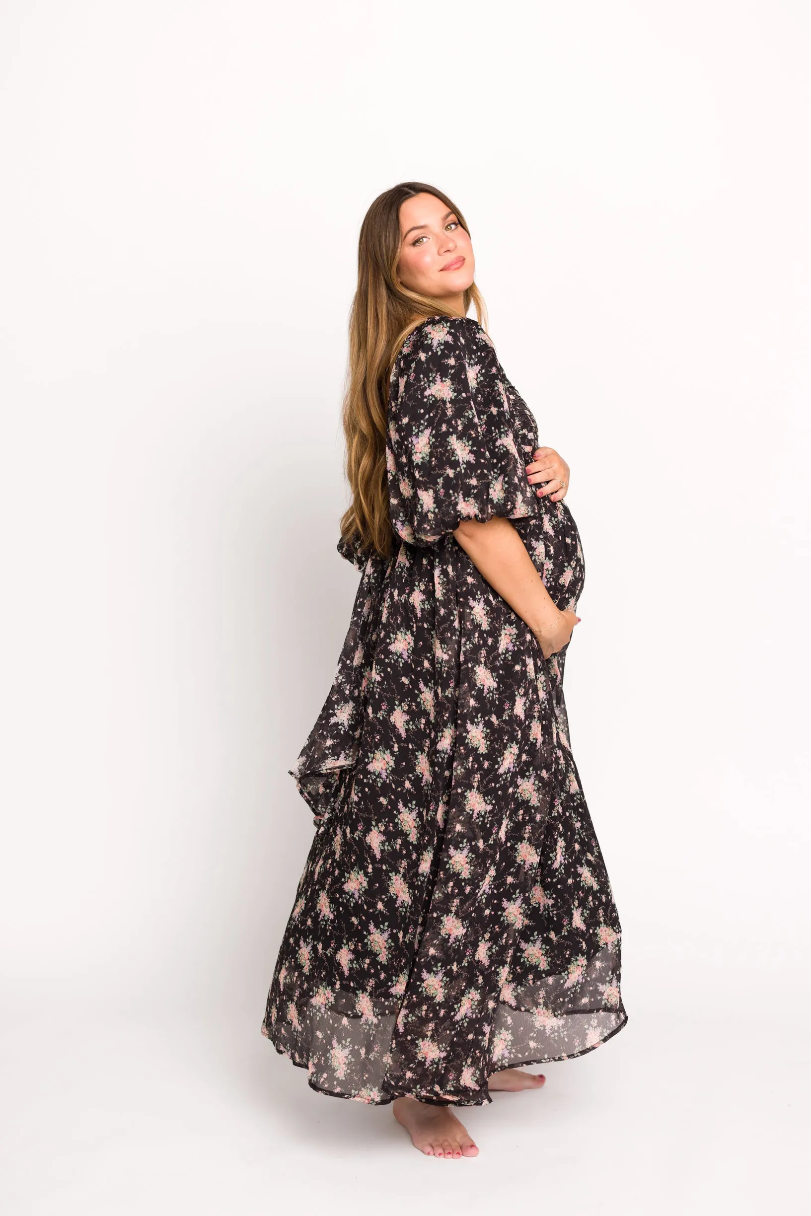 Melody Maxi Dress in Black - Bump Friendly & Inclusive Sizing (S-3XL)