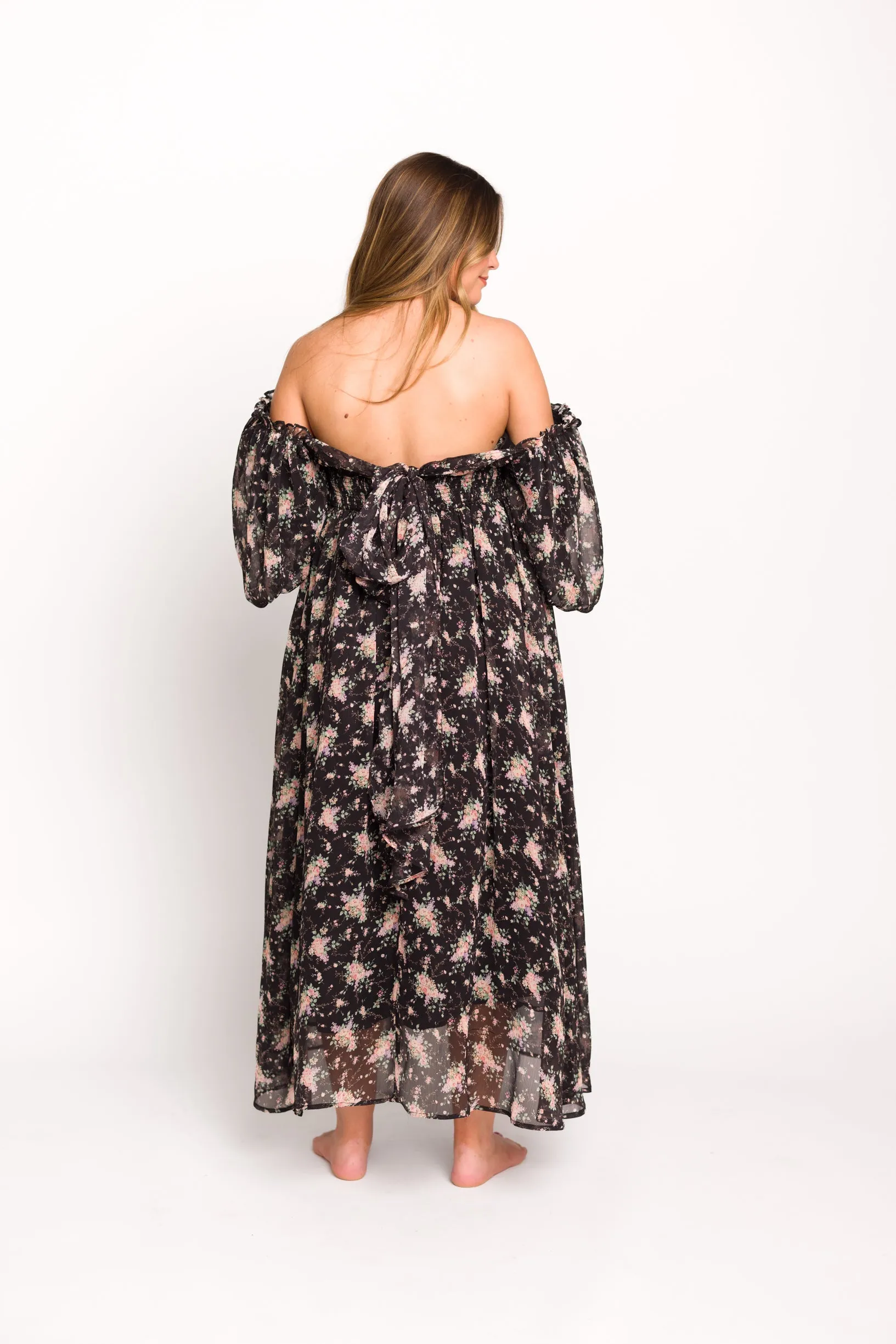 Melody Maxi Dress in Black - Bump Friendly & Inclusive Sizing (S-3XL)