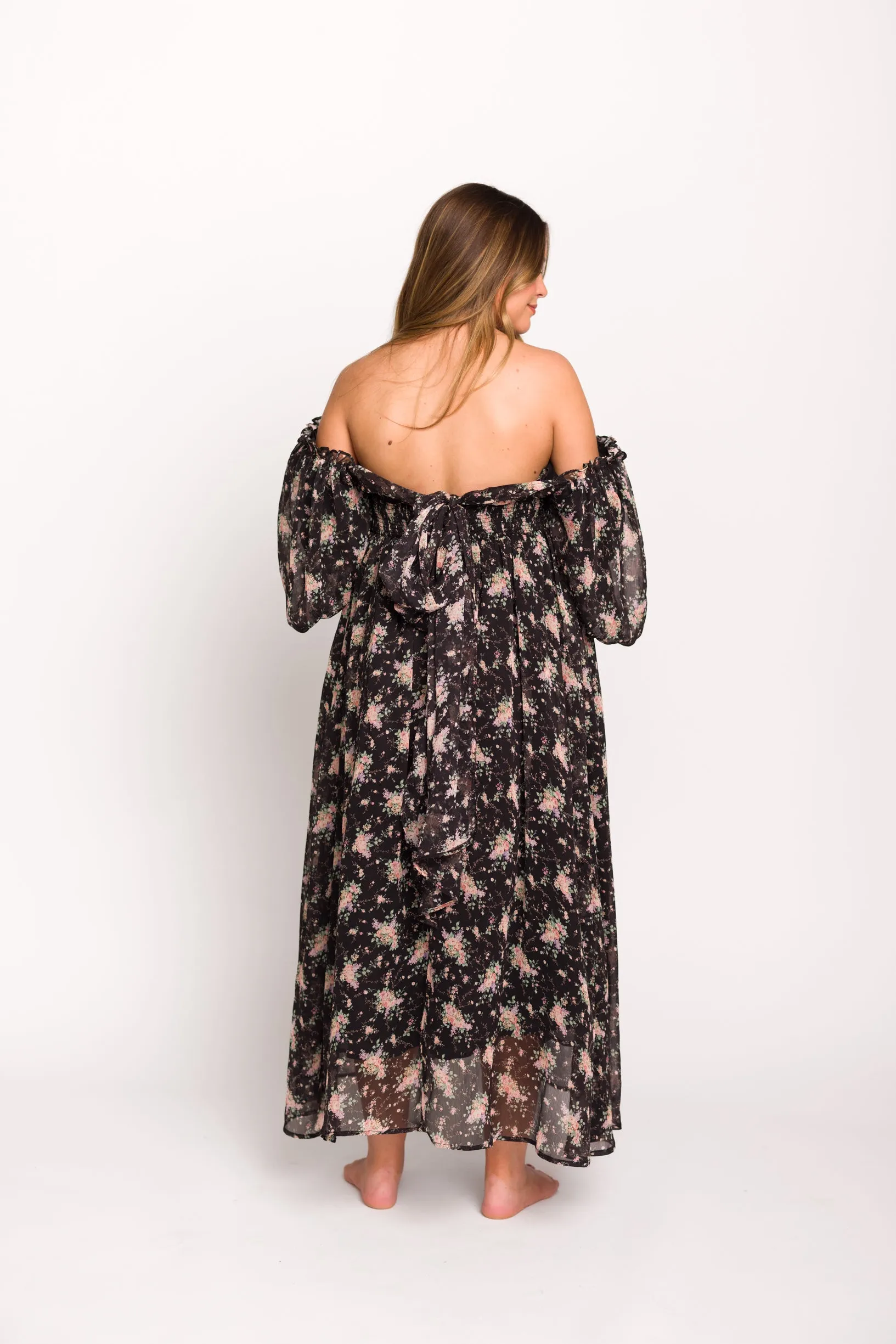 Melody Maxi Dress in Black - Bump Friendly & Inclusive Sizing (S-3XL)