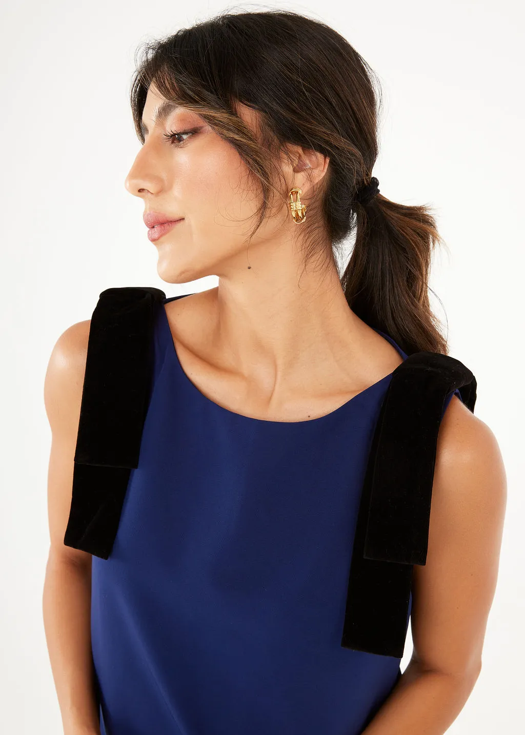 Michelle Gown Navy Crepe