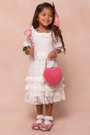 Mini Francie Dress in White Lace - FINAL SALE