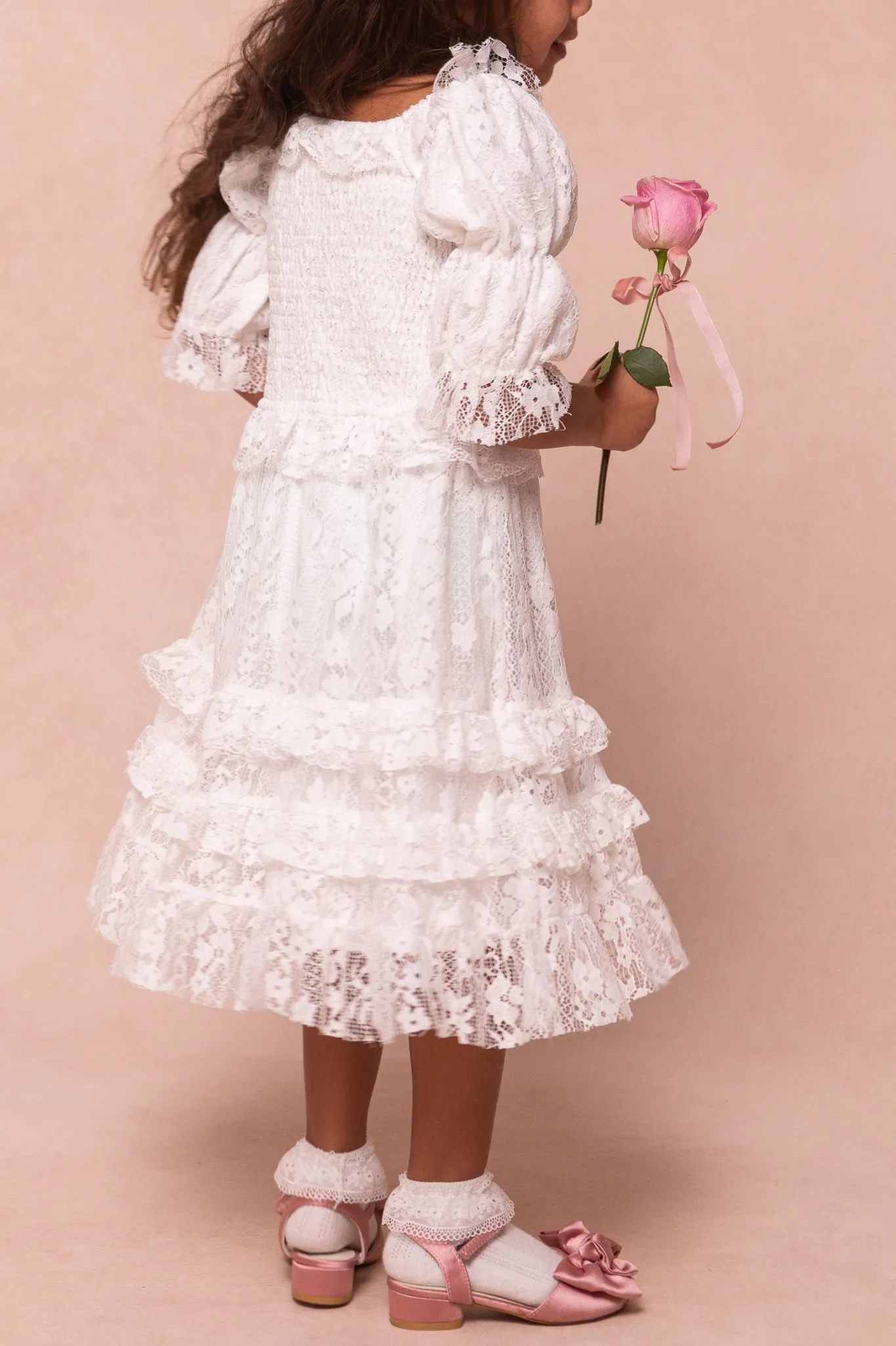 Mini Francie Dress in White Lace - FINAL SALE