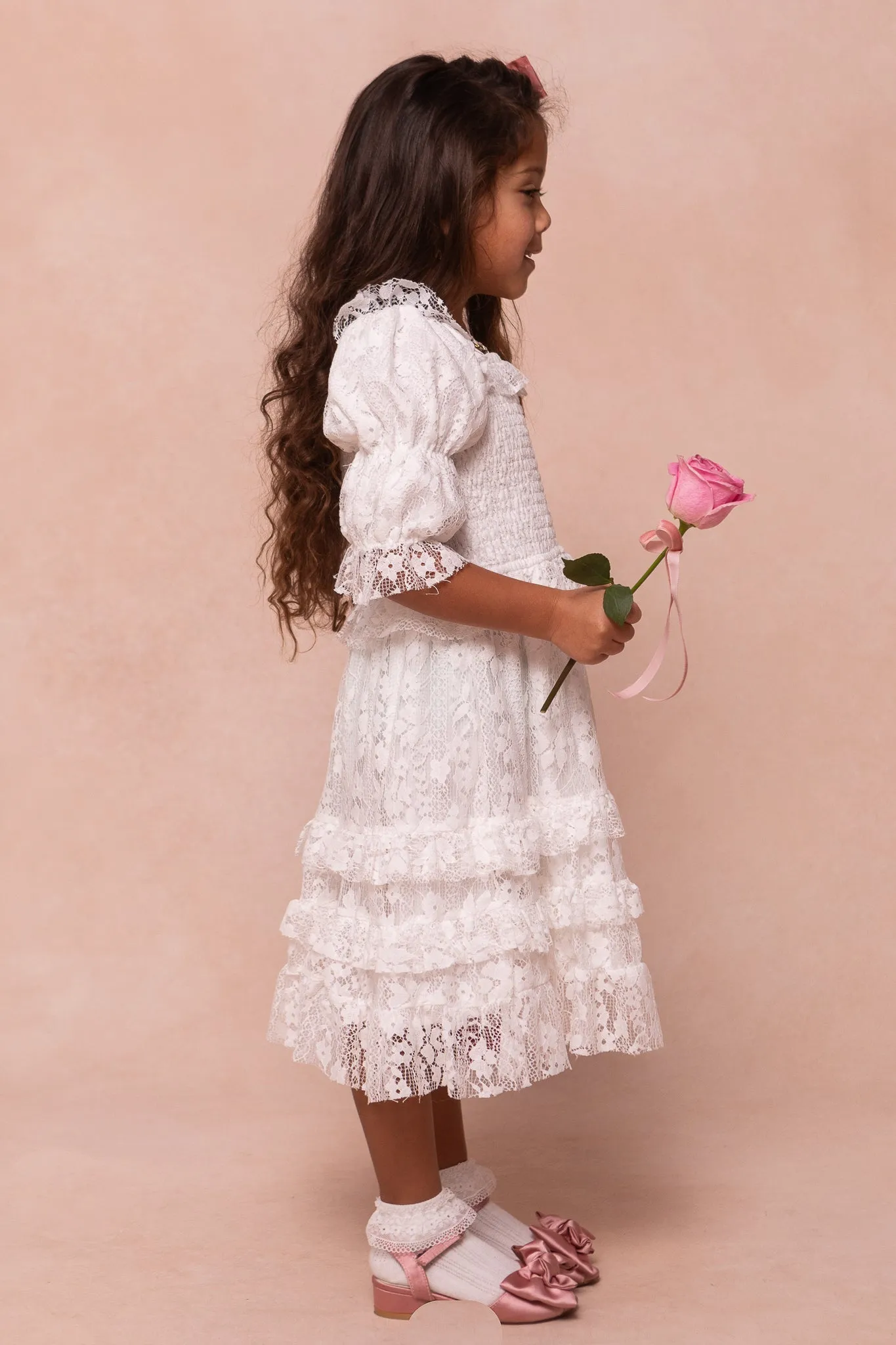 Mini Francie Dress in White Lace - FINAL SALE