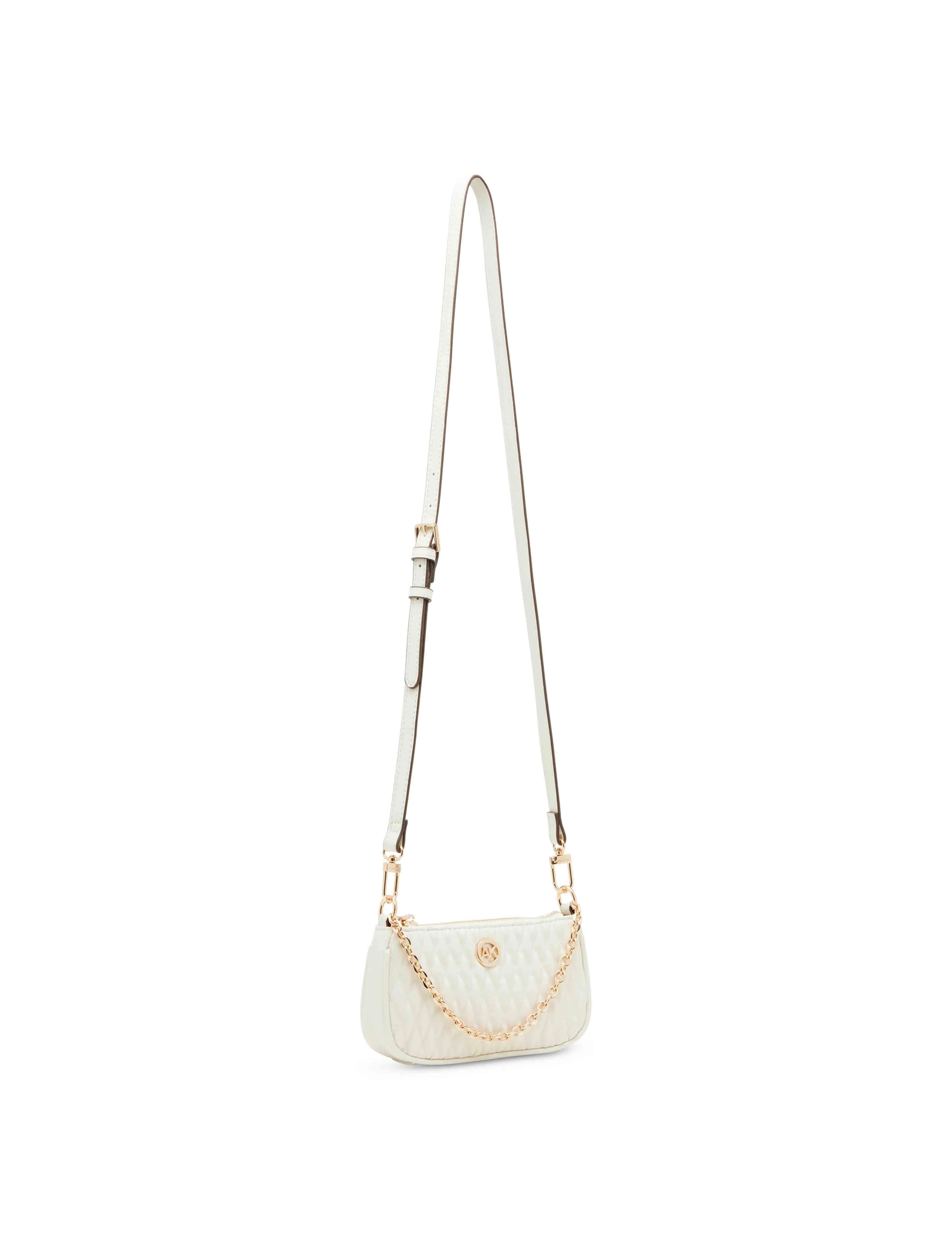 Mini Ruched Crossbody With Chain Swag