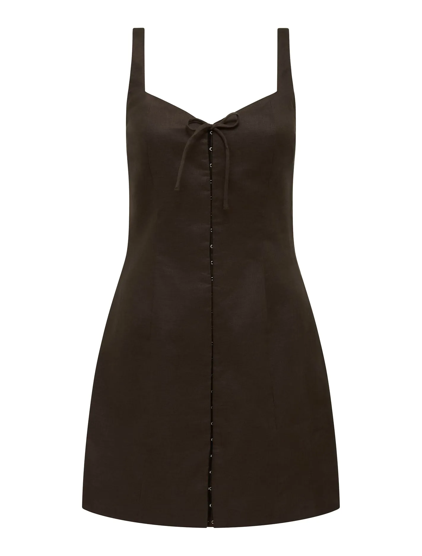 Monica Petite Bow Front Hook & Eye Mini Dress