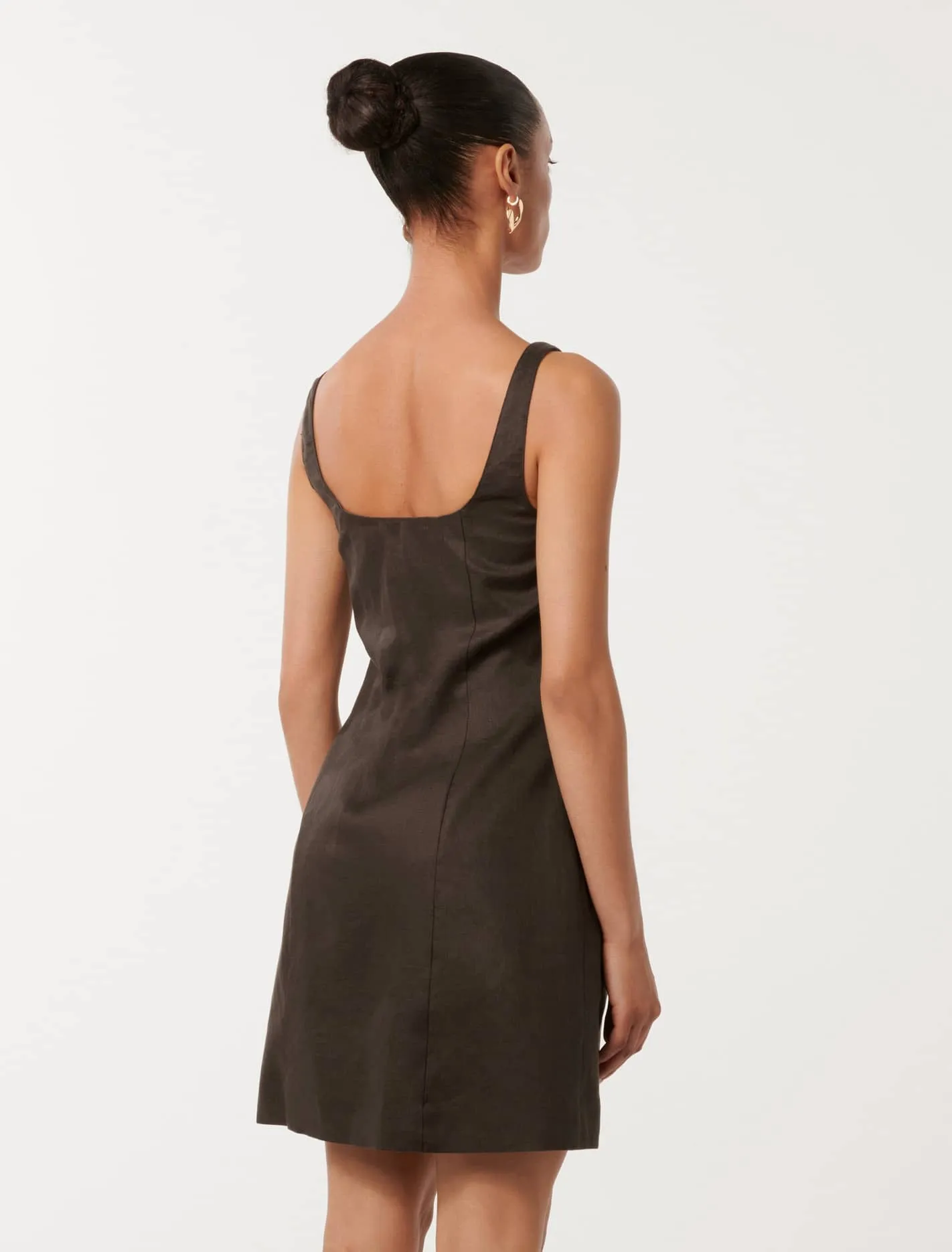 Monica Petite Bow Front Hook & Eye Mini Dress